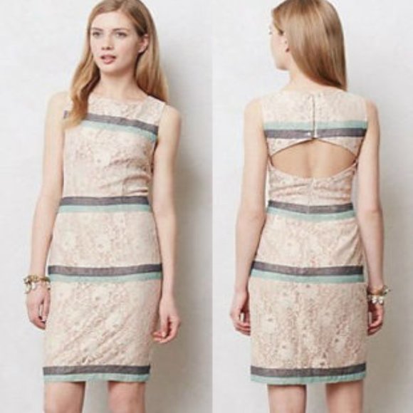 Maeve Dresses & Skirts - Anthropologie Maeve Cutout Open Back Lace Dress